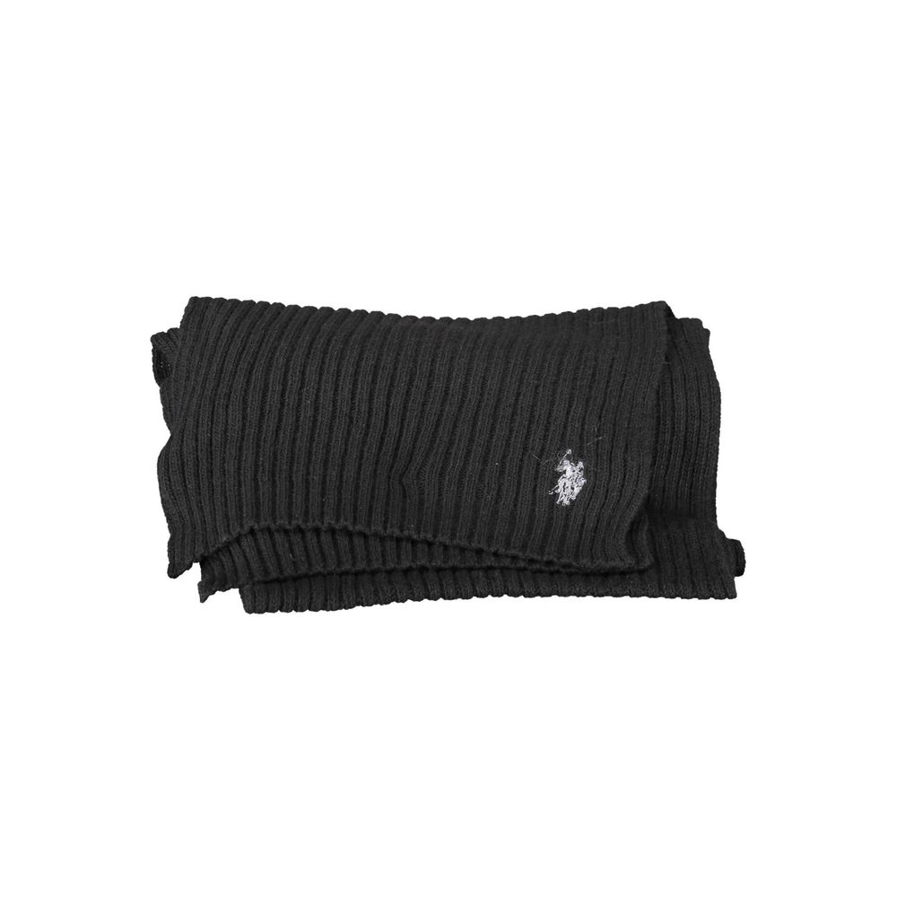 U.S. POLO ASSN. Black Wool Scarf - ACCEXO