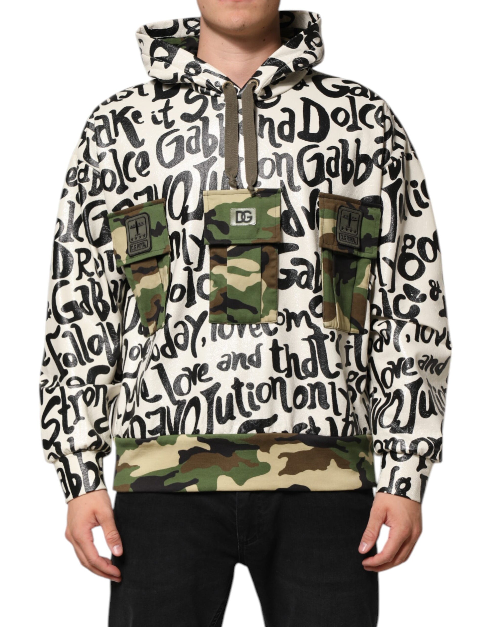Dolce & Gabbana Multicolor Hooded DGMania Sweatshirt Sweater - ACCEXO