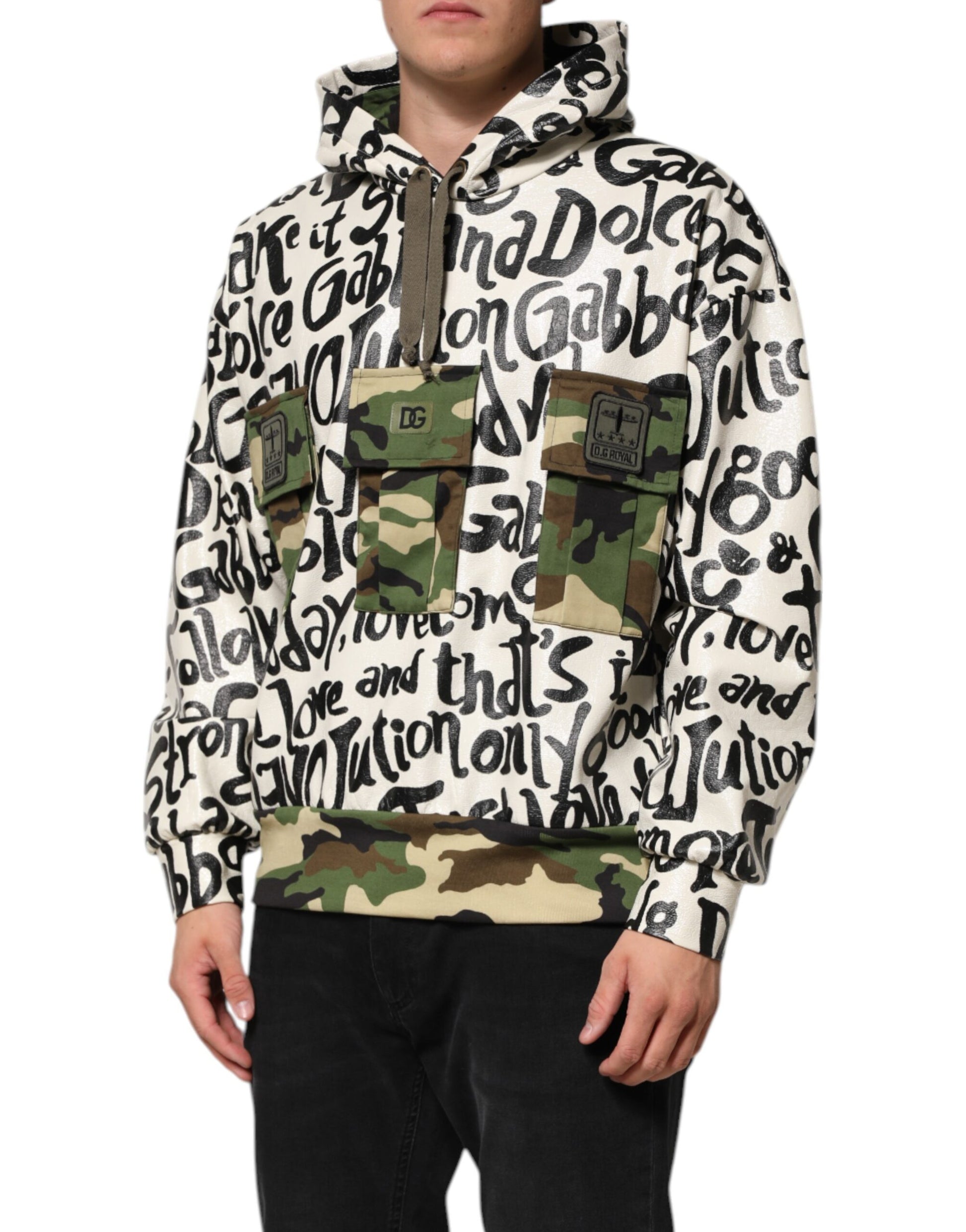 Dolce & Gabbana Multicolor Hooded DGMania Sweatshirt Sweater - ACCEXO