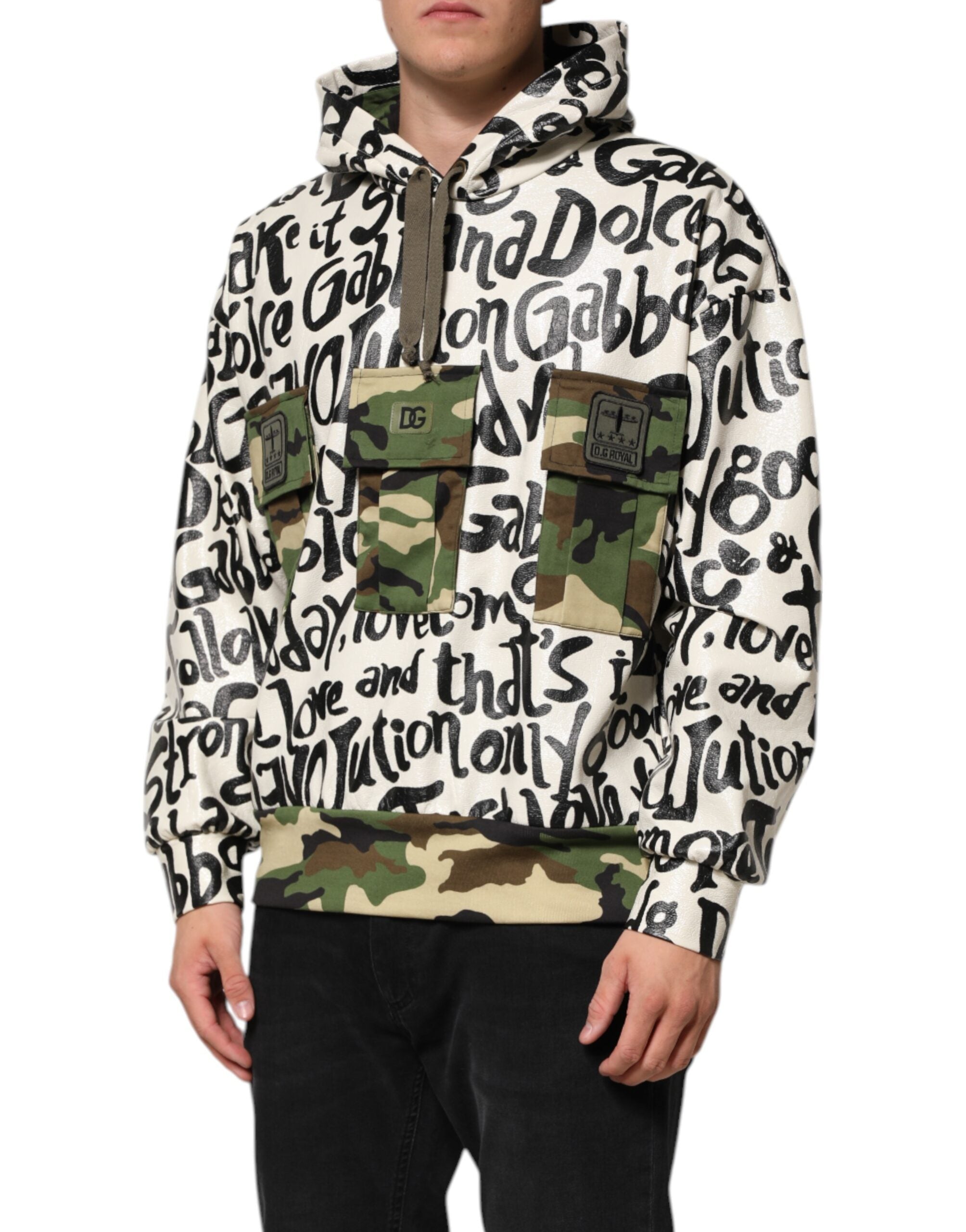 Dolce & Gabbana Multicolor Hooded DGMania Sweatshirt Sweater - ACCEXO