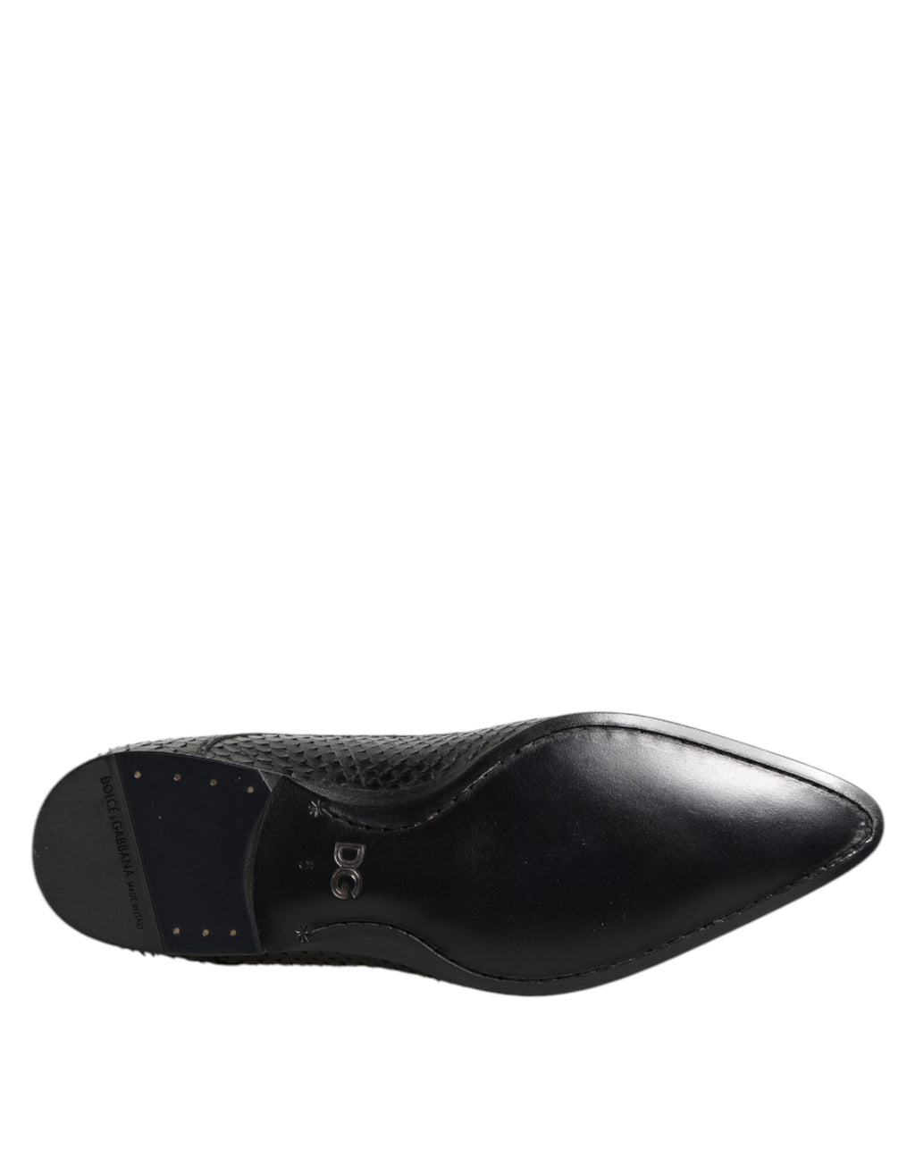 Dolce & Gabbana Black Exotic Leather Lace Up Derby Shoes - ACCEXO