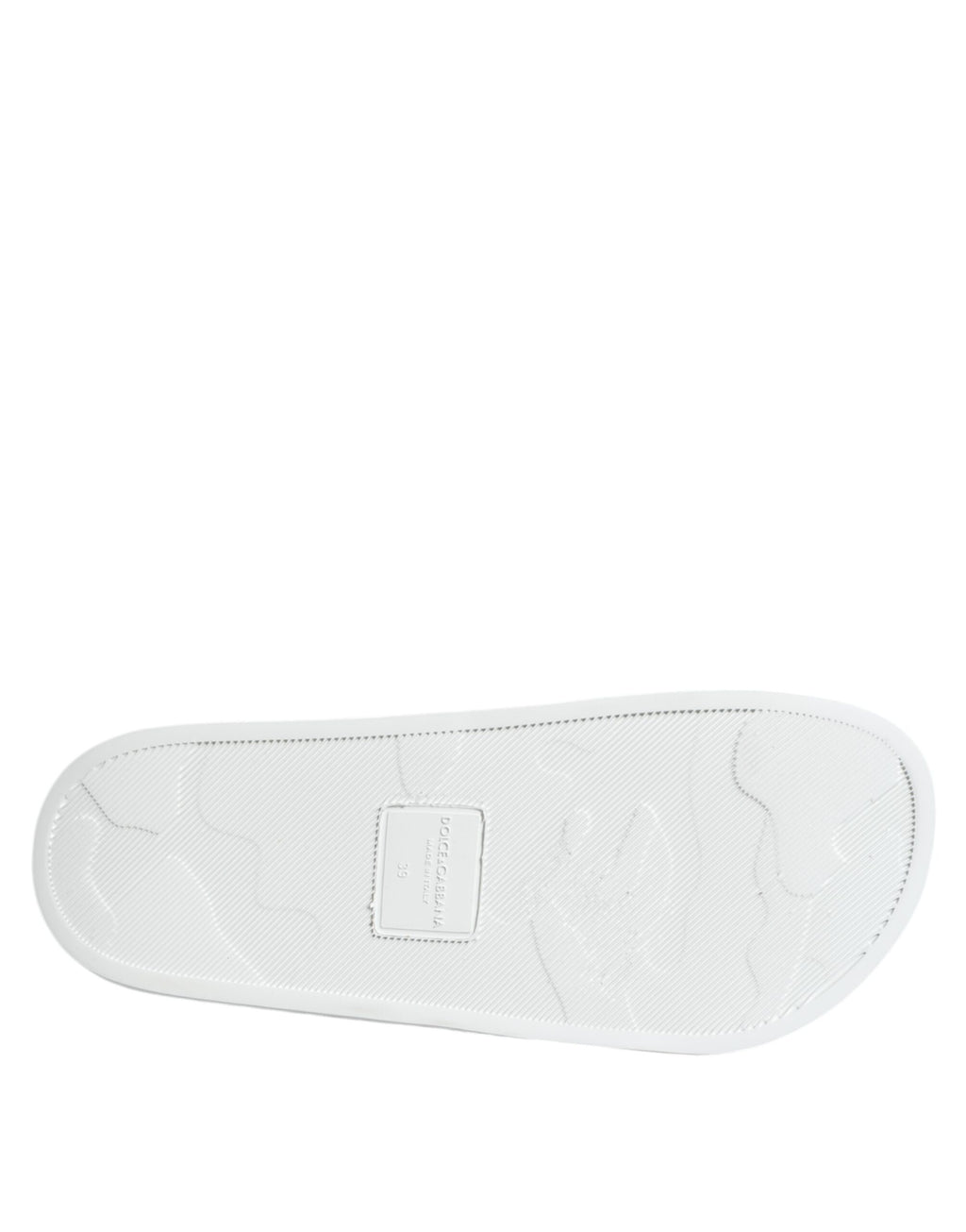 Dolce & Gabbana White Black Leather Sandals Beachwear Shoes - ACCEXO