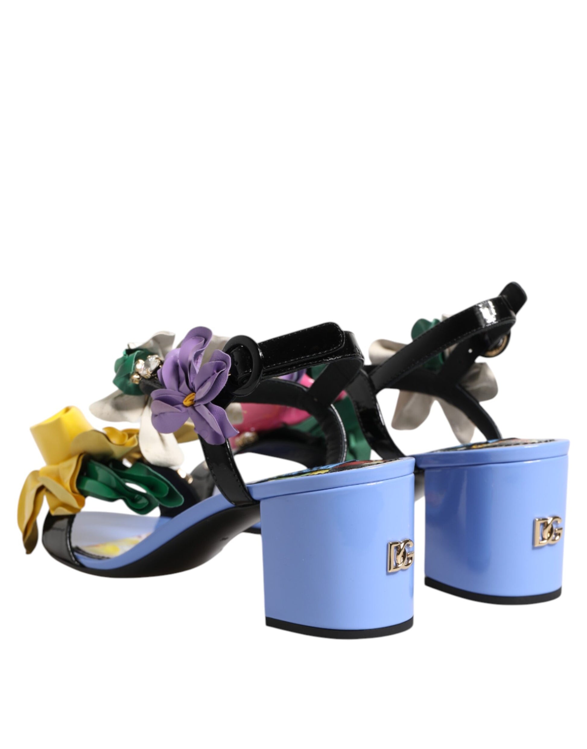 Dolce & Gabbana Multicolor Floral Crystal KEIRA Sandals Shoes - ACCEXO