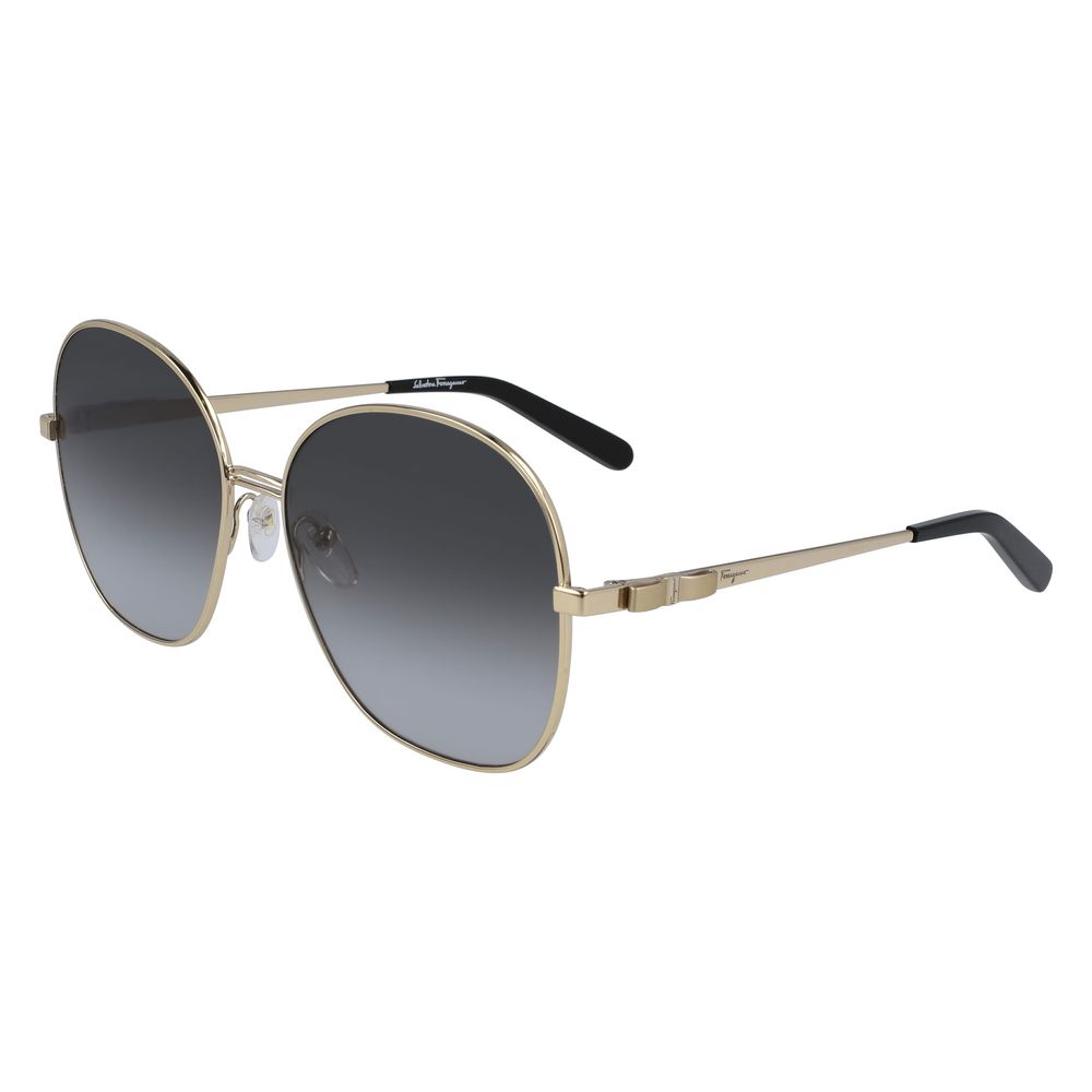 Salvatore Ferragamo Gold Metal Sunglasses - ACCEXO