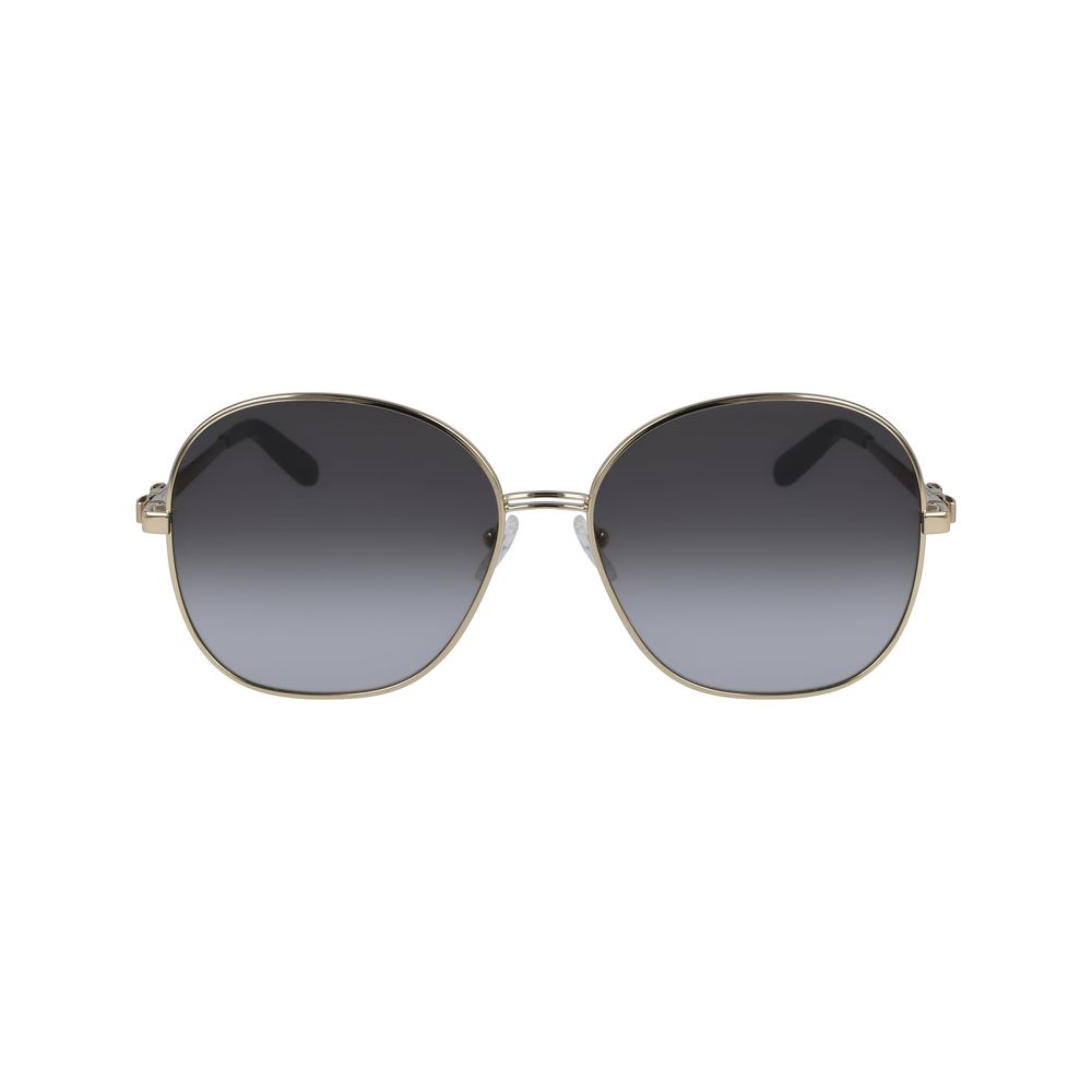 Salvatore Ferragamo Gold Metal Sunglasses - ACCEXO