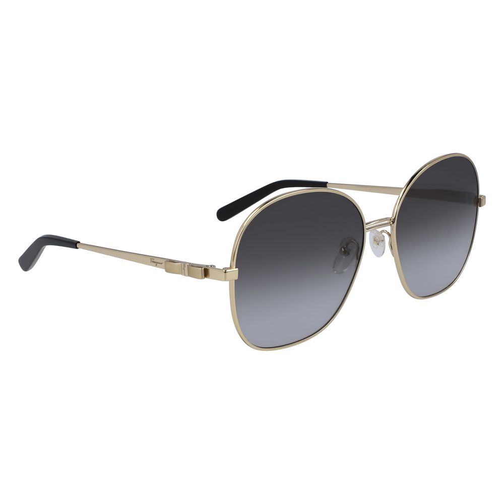 Salvatore Ferragamo Gold Metal Sunglasses - ACCEXO