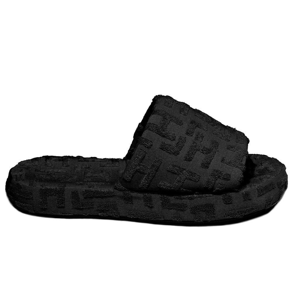Hinnominate Black Cotton Sandal - ACCEXO