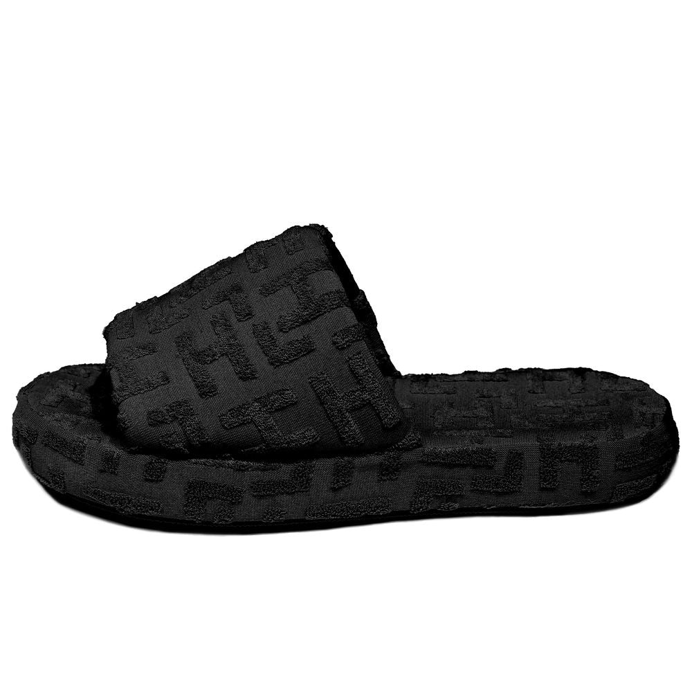 Hinnominate Black Cotton Sandal - ACCEXO