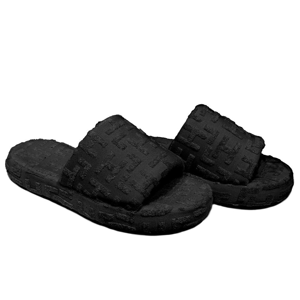 Hinnominate Black Cotton Sandal - ACCEXO