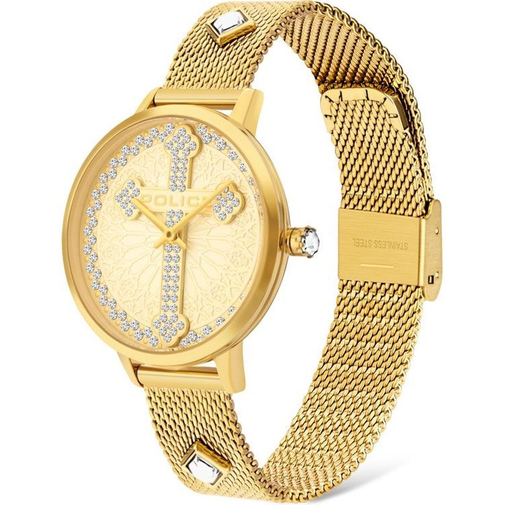 Police Gold Stainless Steel Watch - ACCEXO