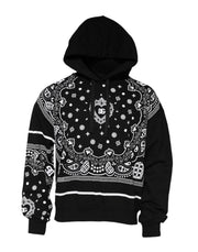 Dolce & Gabbana Black Bandana Hooded Men Sweatshirt Sweater - ACCEXO