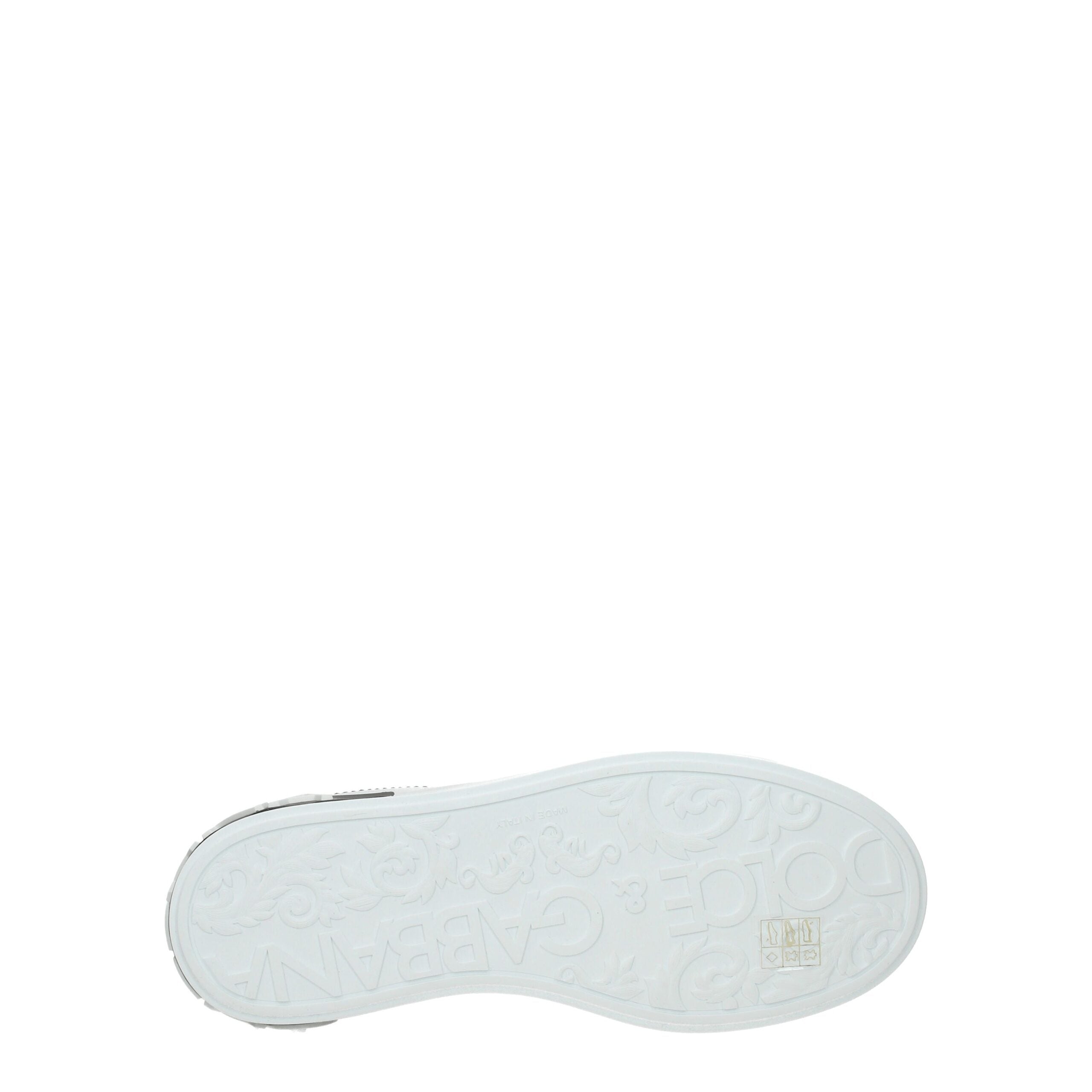 Dolce & Gabbana White Leather Low Tops