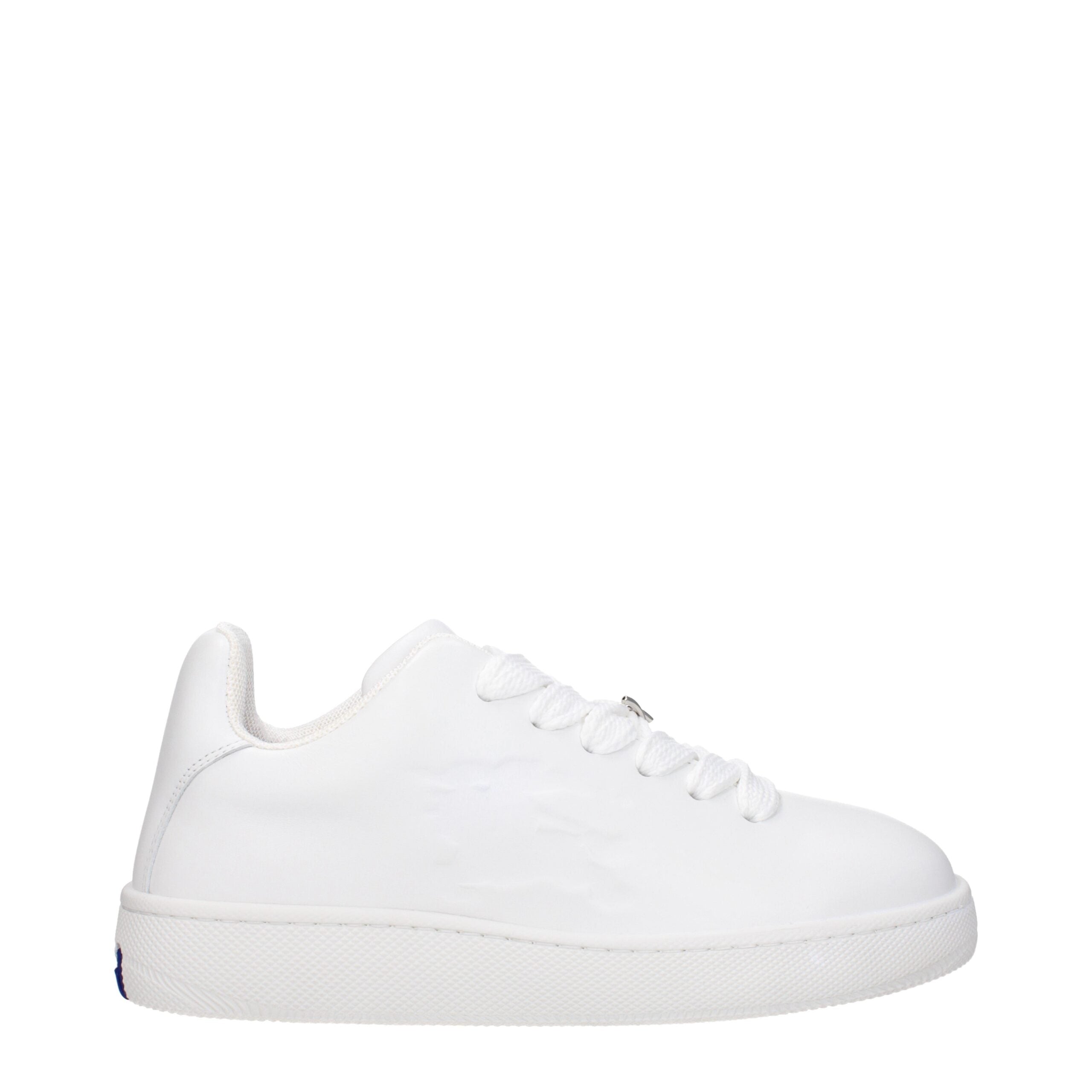 Burberry White Leather Low Tops