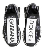 Dolce & Gabbana Black White Sorrento Low Top Sneakers Shoes - ACCEXO
