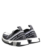 Dolce & Gabbana Black White Sorrento Low Top Sneakers Shoes - ACCEXO