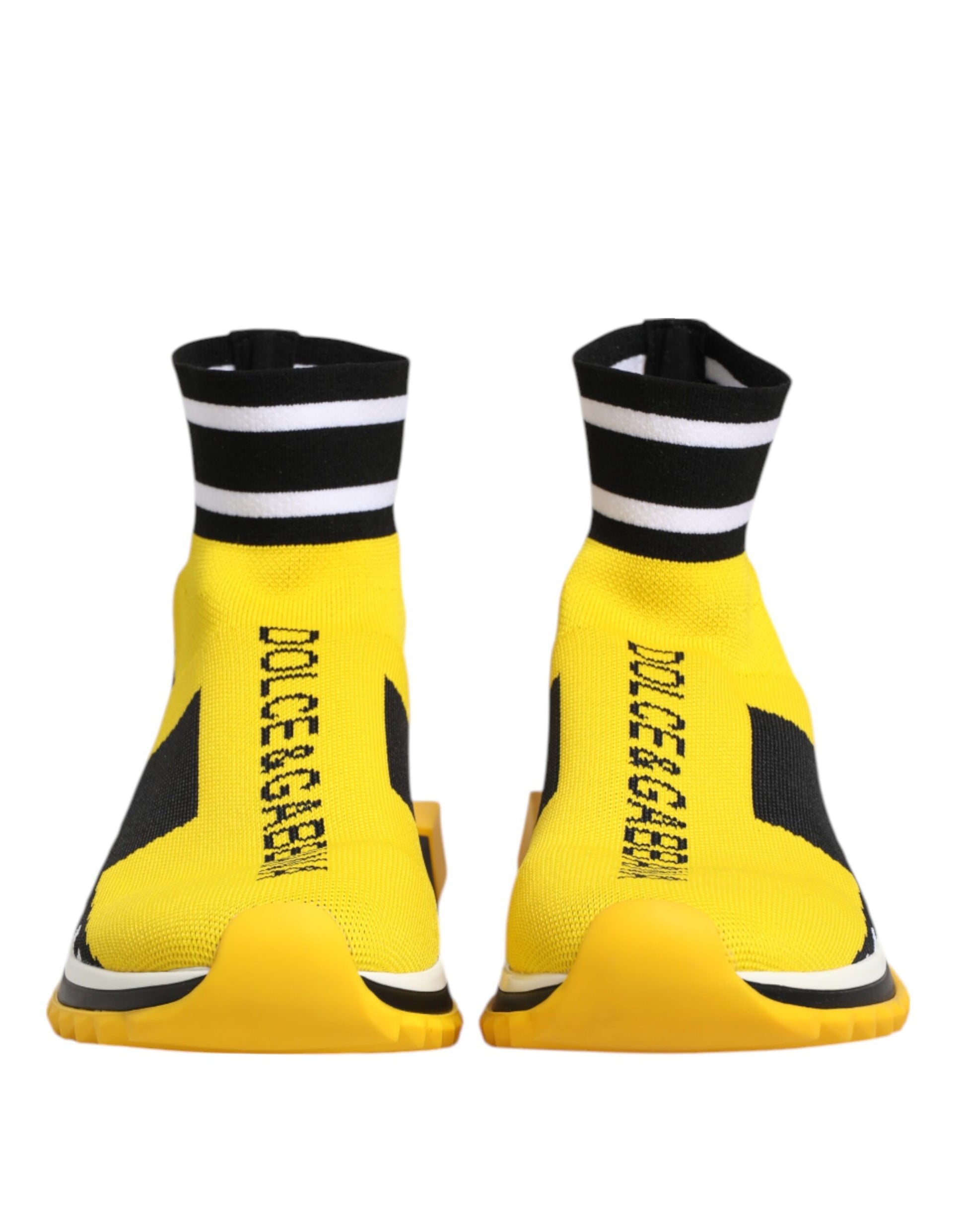Dolce & Gabbana Yellow Black Sorrento Socks Sneakers Shoes - ACCEXO