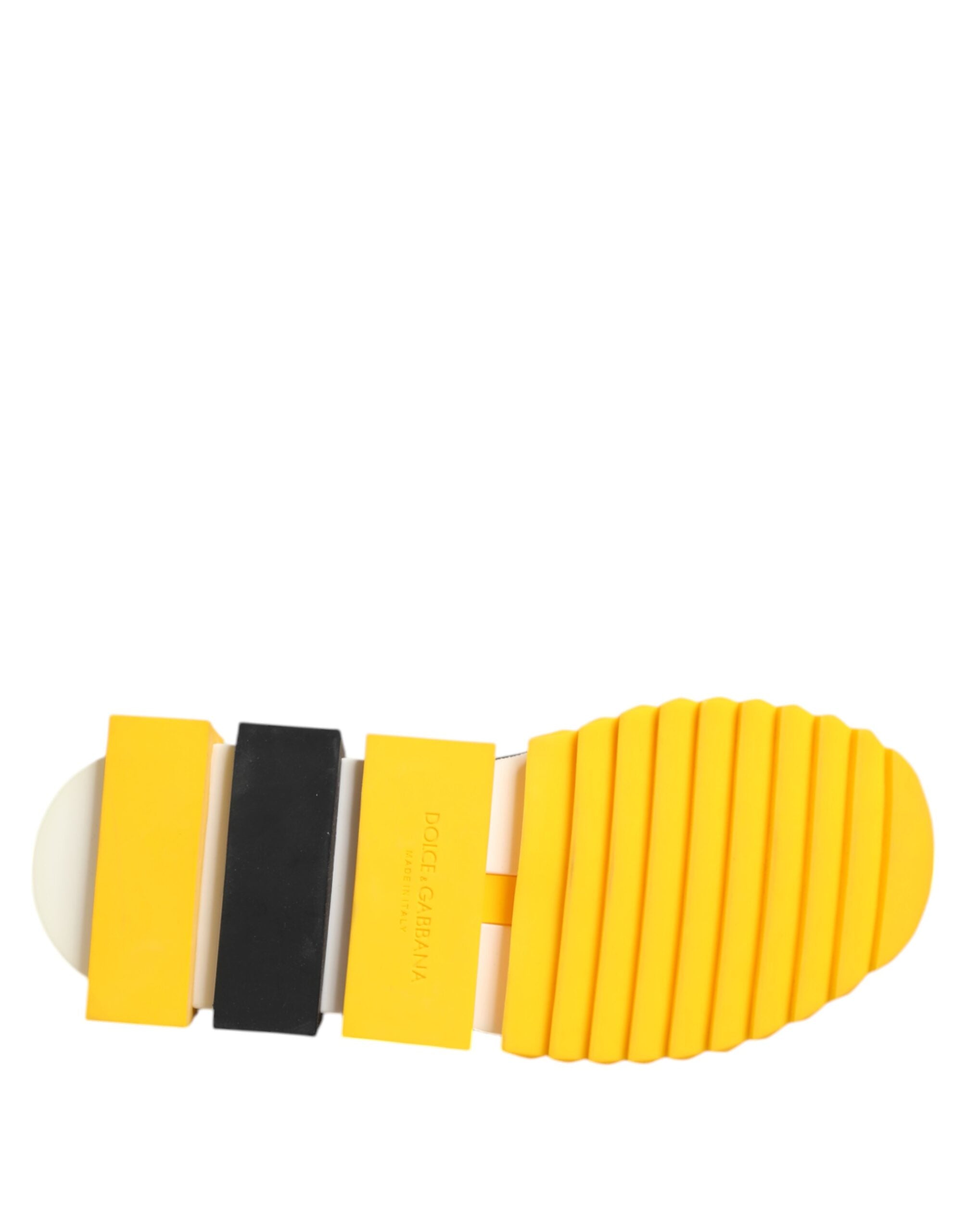 Dolce & Gabbana Yellow Black Sorrento Socks Sneakers Shoes - ACCEXO