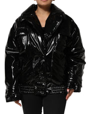 Dolce & Gabbana Black Polyester Quilted Puffer Coat Jacket for Women