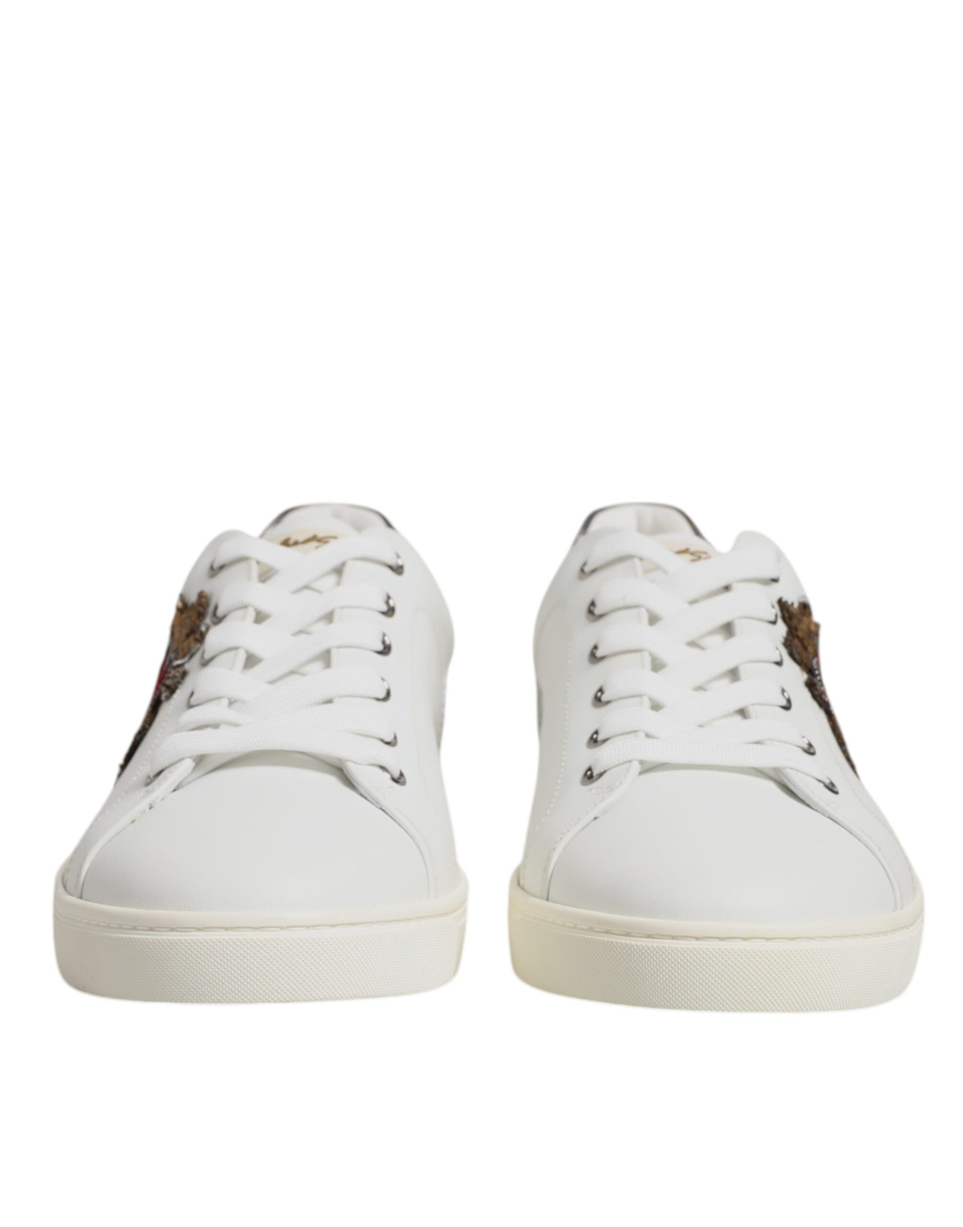 Dolce & Gabbana White Sacred Heart Men Low Top Sneakers Shoes - ACCEXO