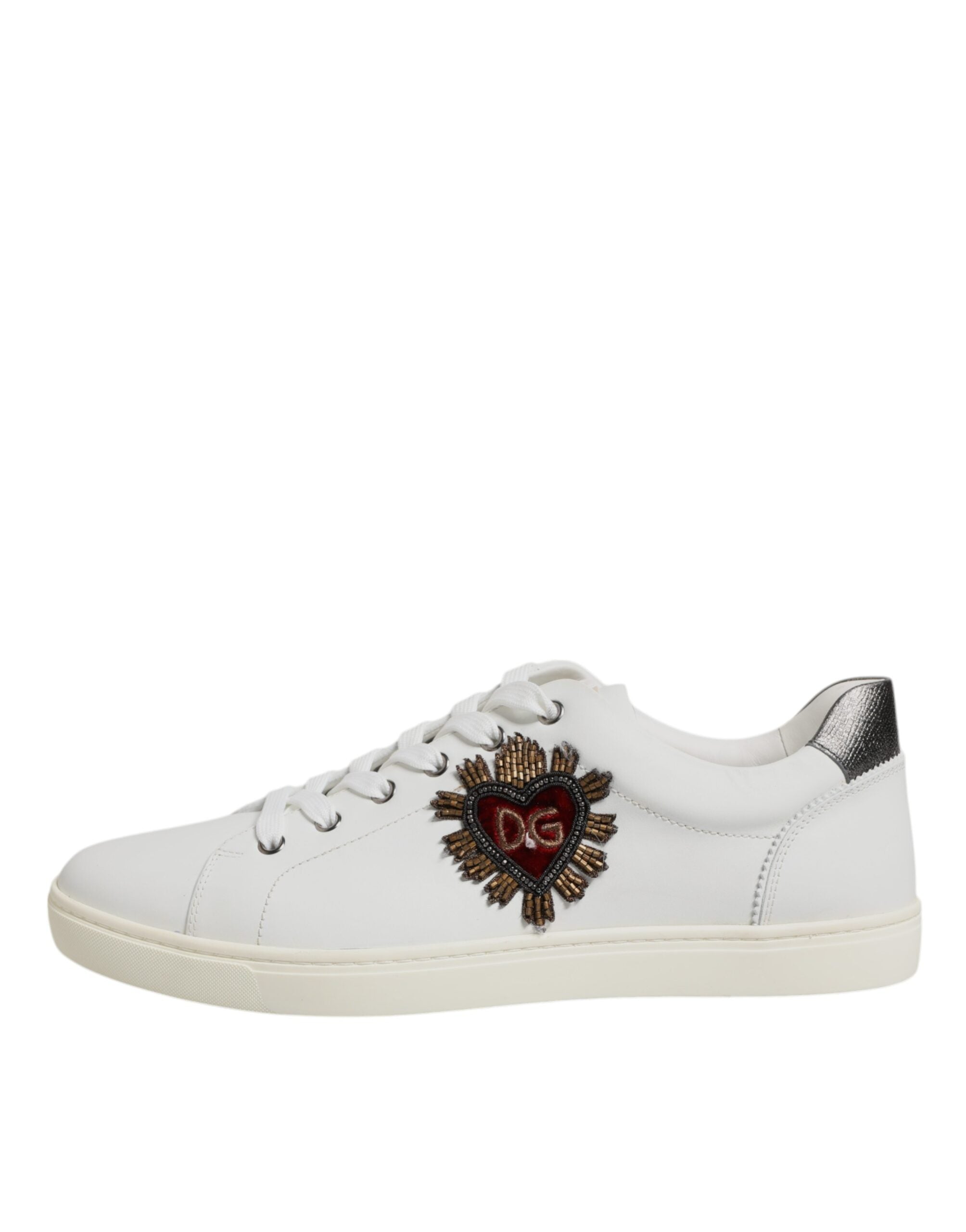 Dolce & Gabbana White Sacred Heart Men Low Top Sneakers Shoes Secondary image