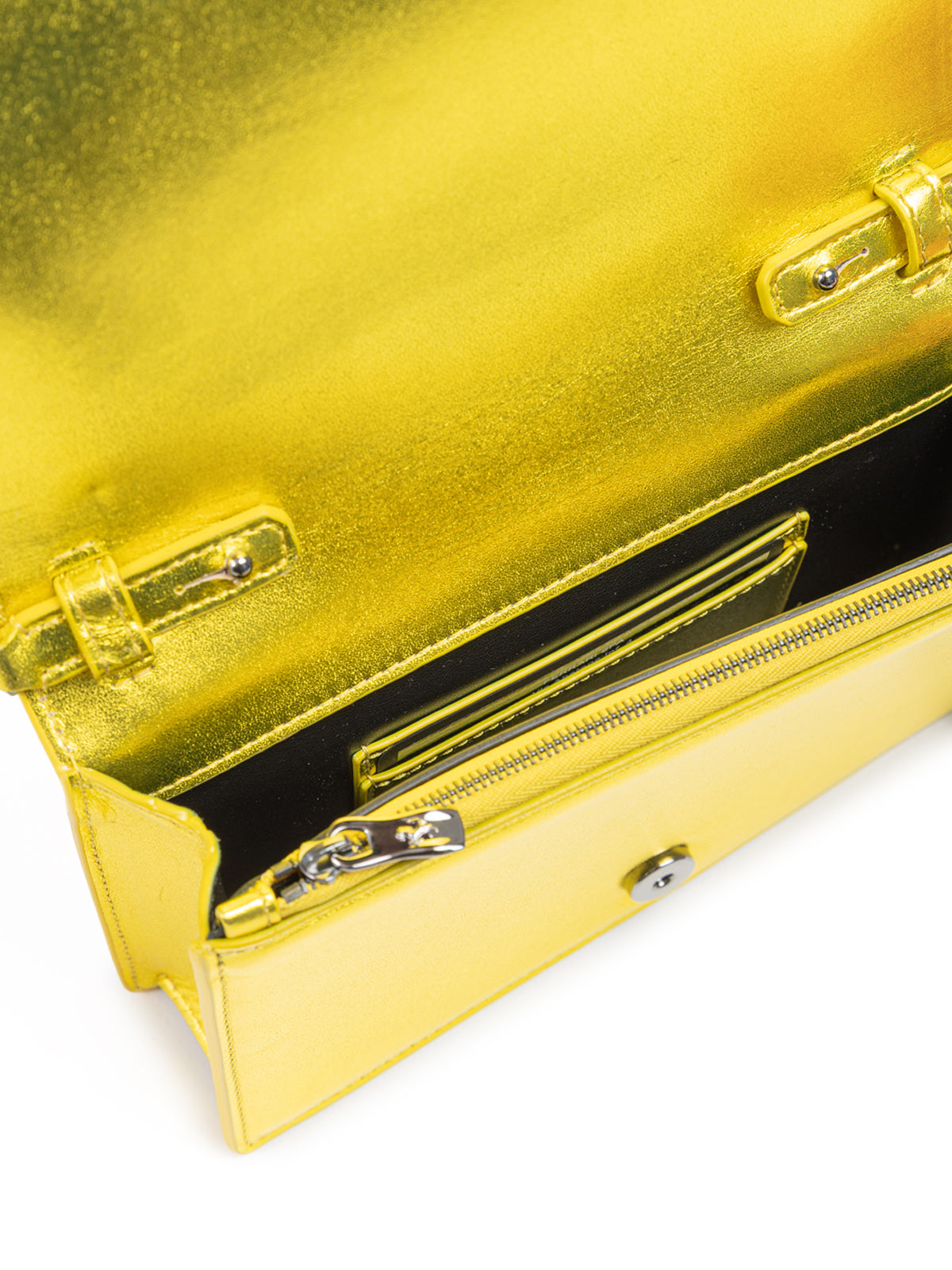 Ferrari Metal Yellow GT patent leather bag with chain - ACCEXO