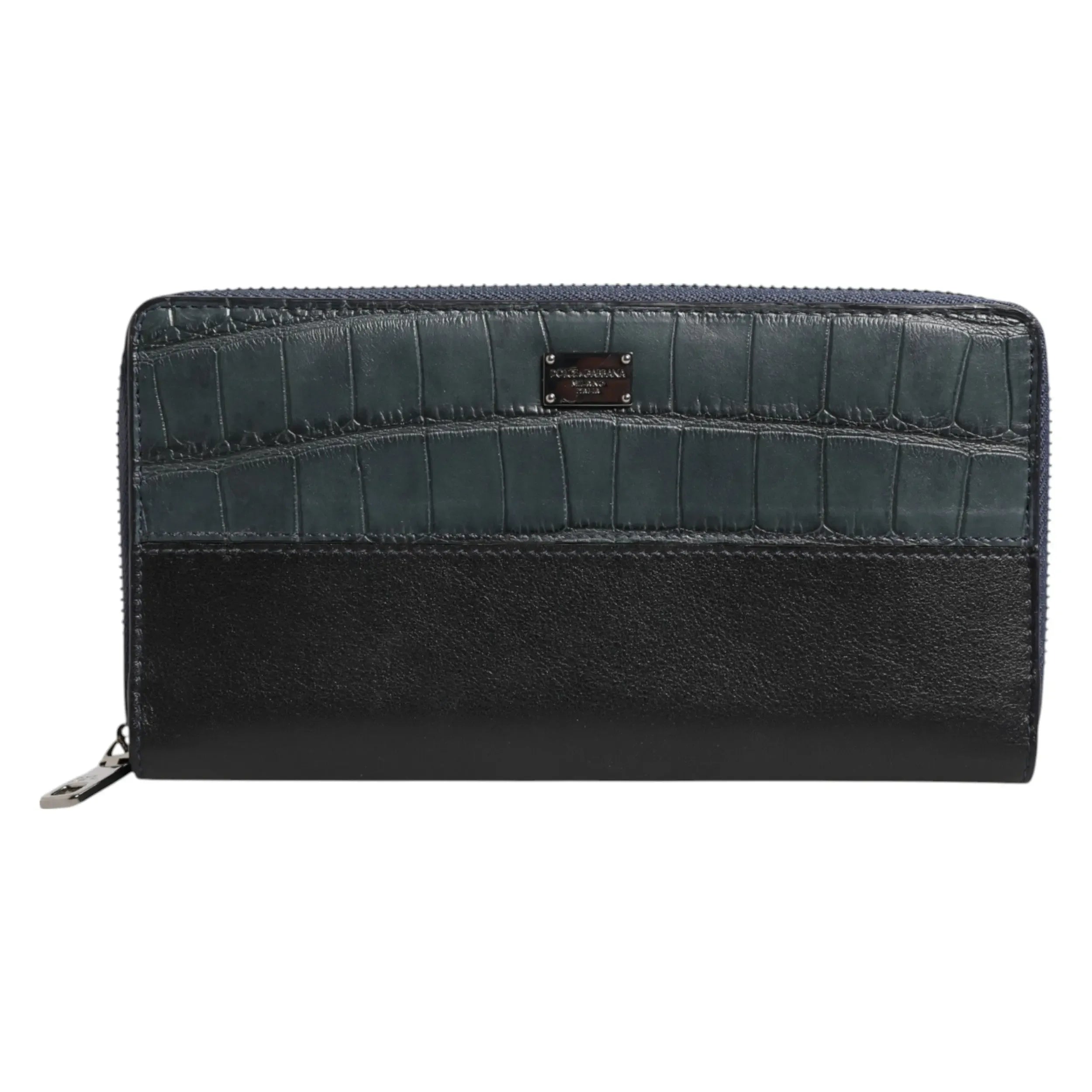 Dolce & Gabbana Black Blue Exotic Leather Men Continental Clutch Wallet - Zachava Main image