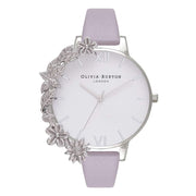 Olivia Burton Purple Artificial Leather Dress Watch