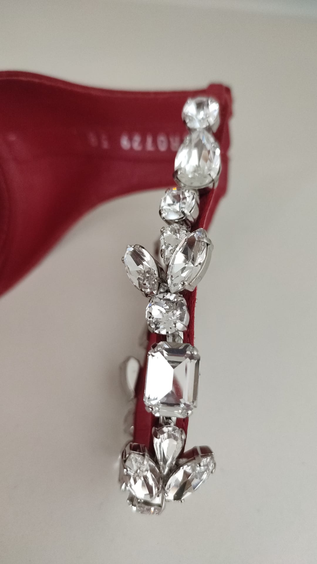 Dolce & Gabbana Red Satin Crystals Keira Sandals Heels Shoes