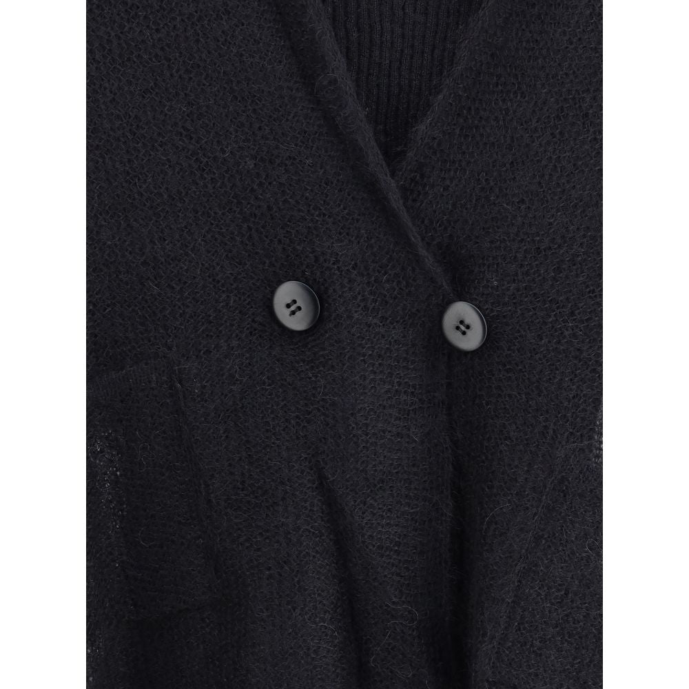 Giorgio Armani Double-breasted cardigan and top in a wool and mohair blend Twin-set - ACCEXO