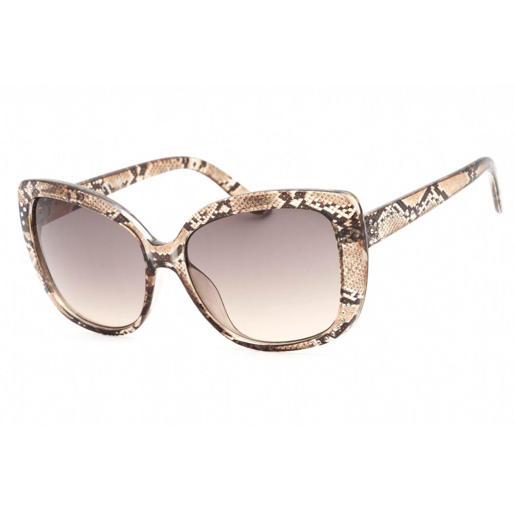 Guess Cat-Eye Brown Resin Snake Print Gradient Sunglasses - ACCEXO