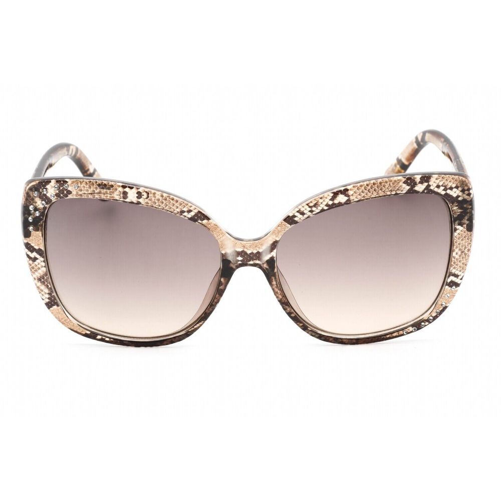 Guess Cat-Eye Brown Resin Snake Print Gradient Sunglasses - ACCEXO