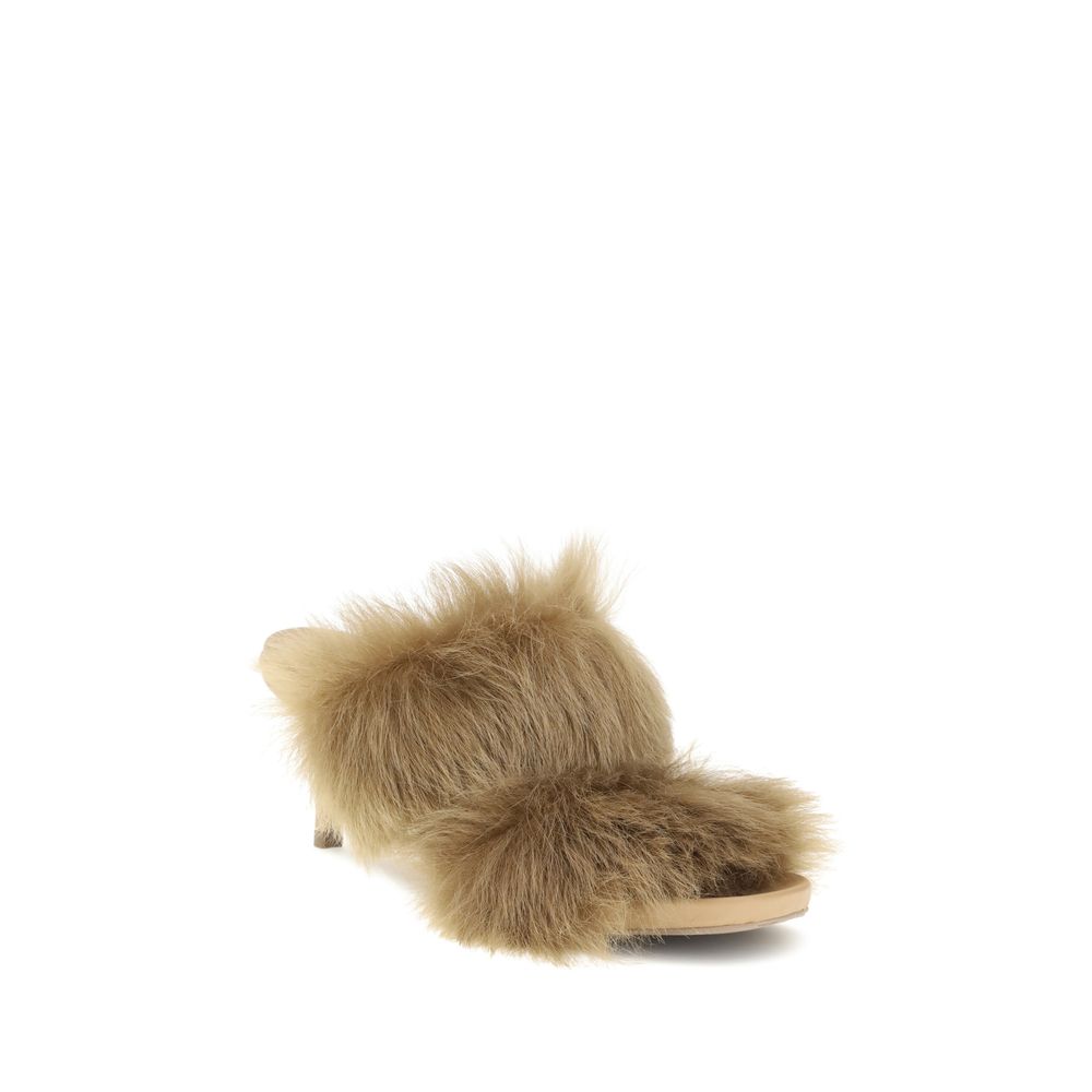 Pedro García Fur-trimmed mules Sandals - ACCEXO