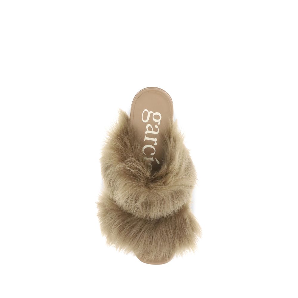 Pedro García Fur-trimmed mules Sandals - ACCEXO