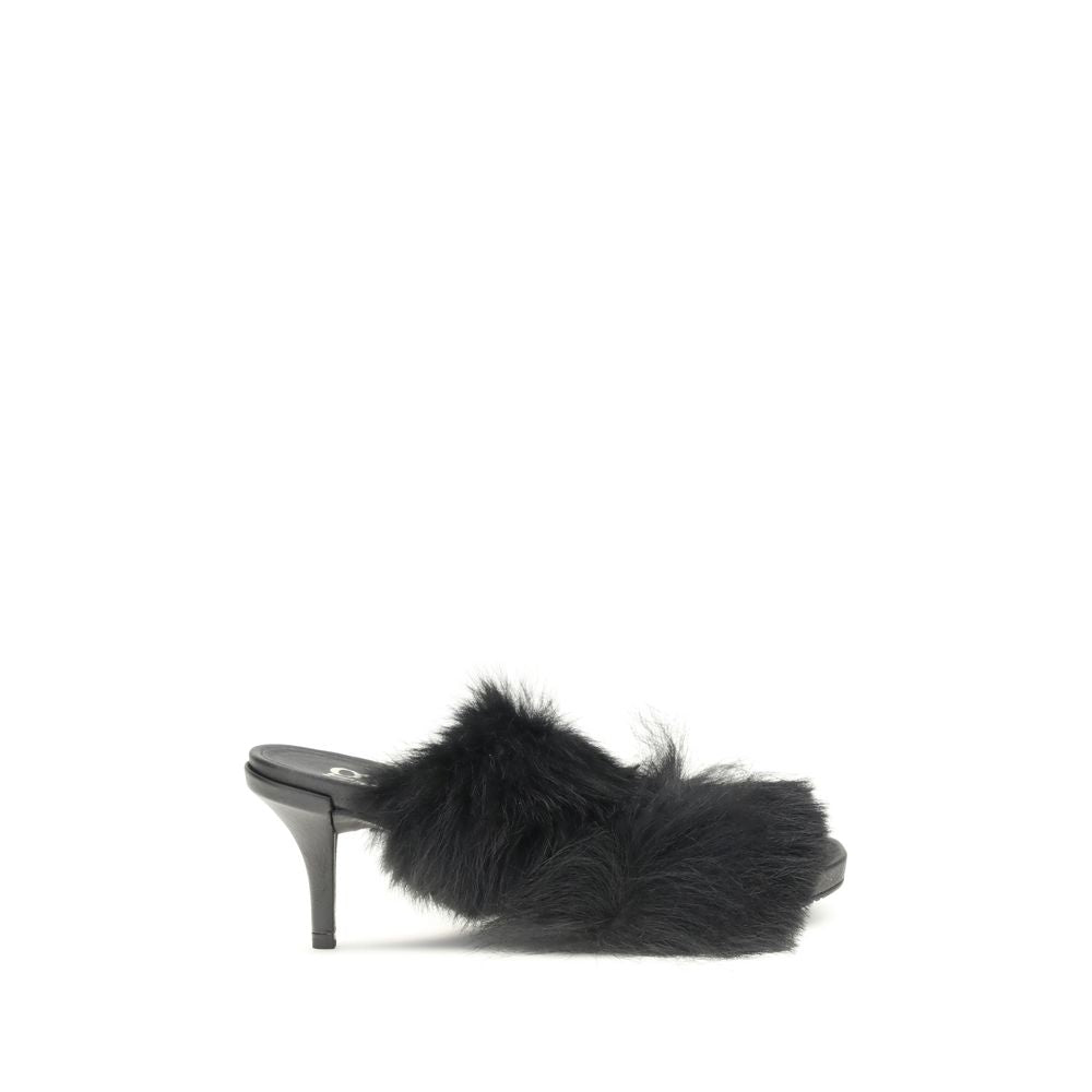 Pedro García Fur-trimmed mules Sandals - ACCEXO