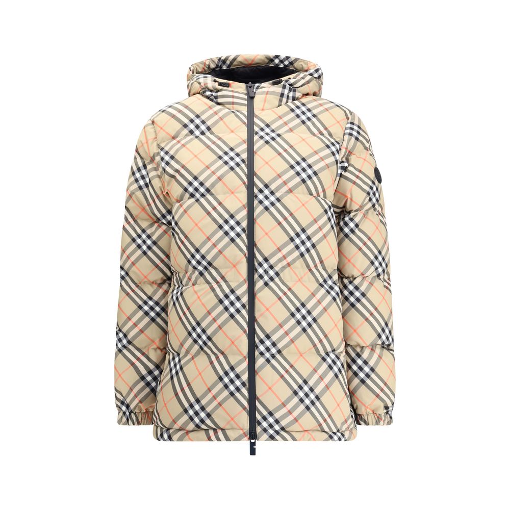 Burberry Hooded Check Down Jacket - ACCEXO