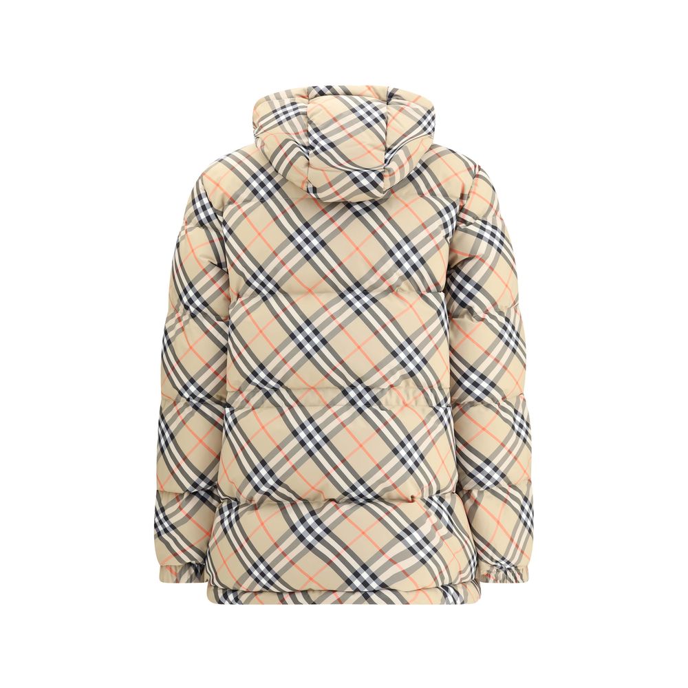 Burberry Hooded Check Down Jacket - ACCEXO