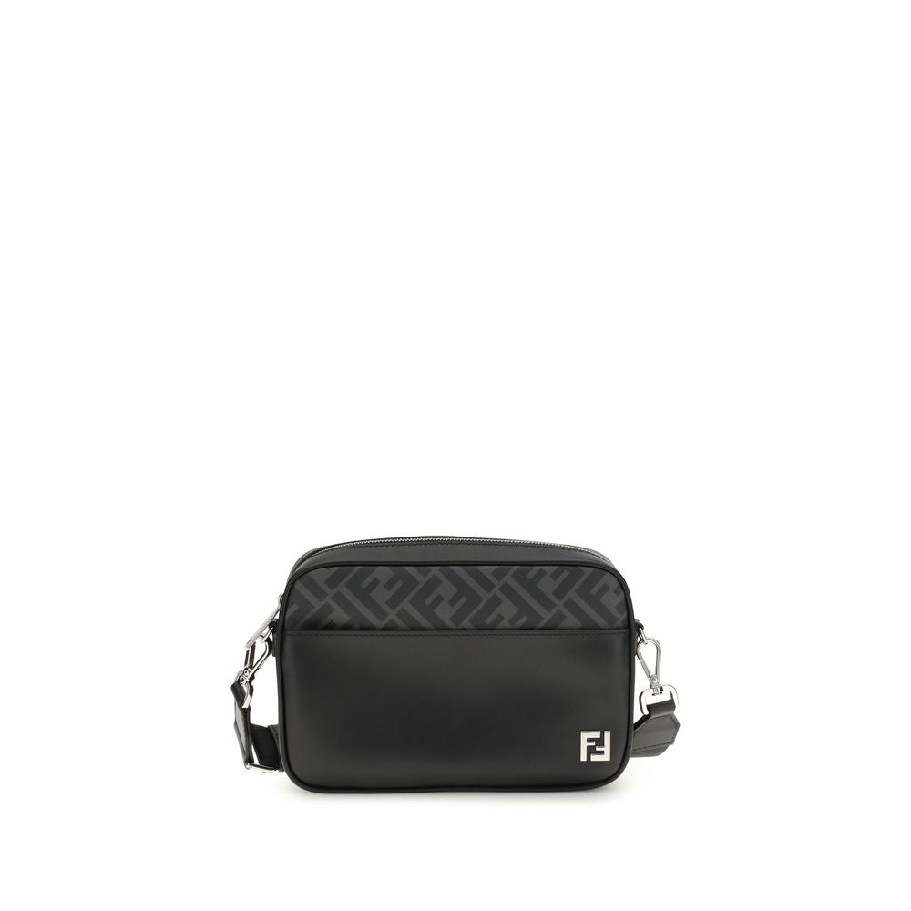 Fendi FF leather and canvas Shoulder Bag - ACCEXO