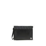 Fendi Leather FF canvas Pouch - ACCEXO
