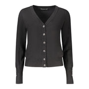 Guess Jeans Black Viscose Women Cardigan