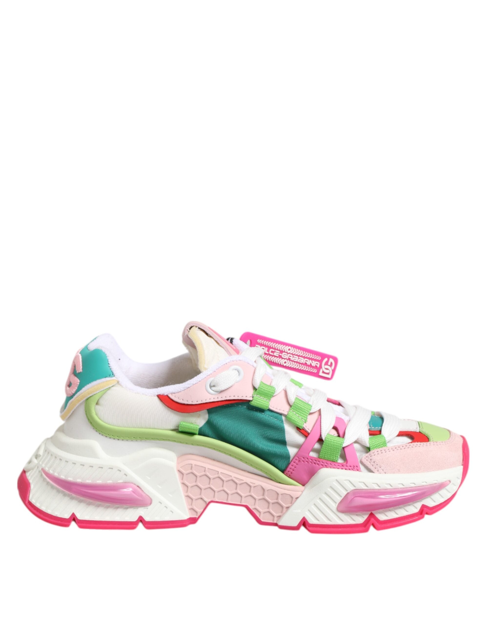 Dolce & Gabbana Multicolor Leather Airmaster Low Top Sneaker Shoes for Women