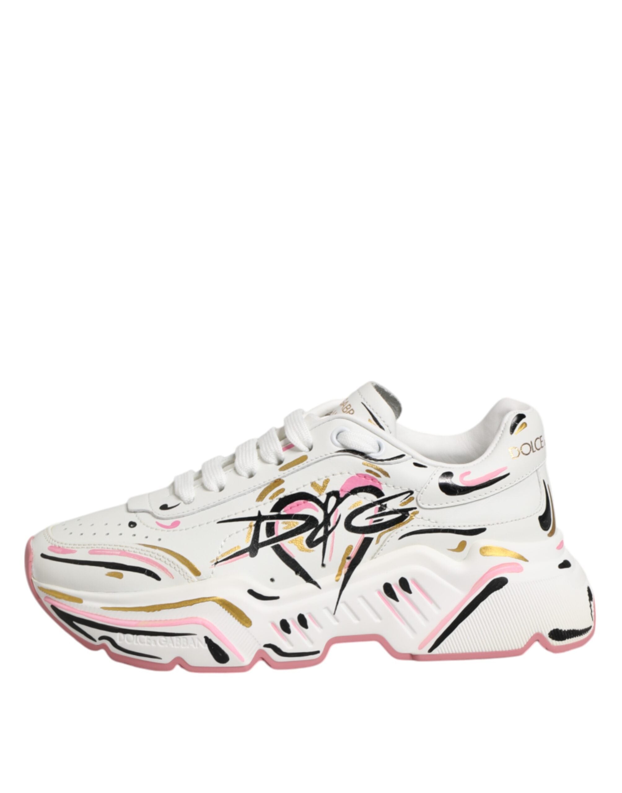 Dolce & Gabbana Multicolor Hand Painted DAYMASTER Sneaker Shoes - ACCEXO