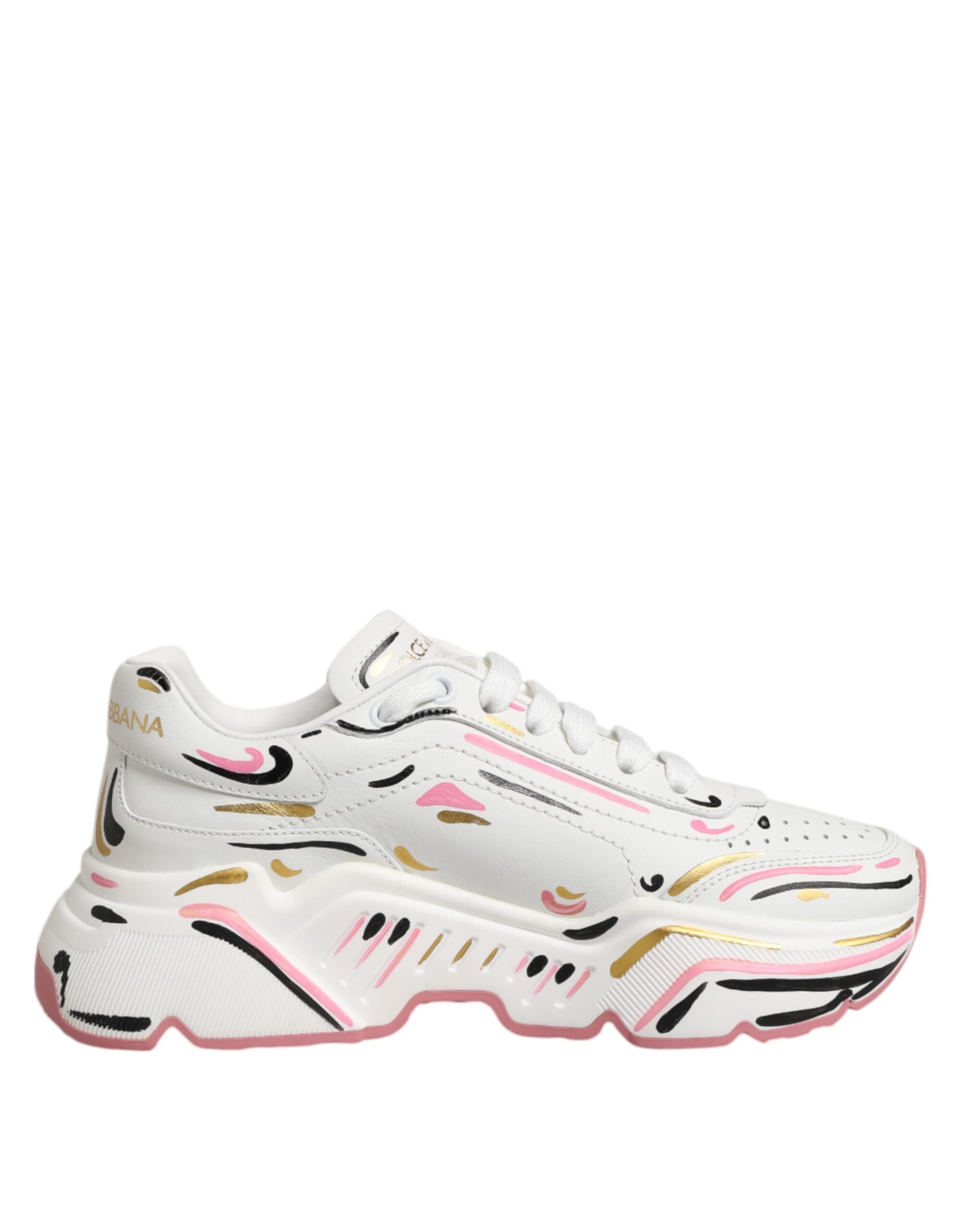 Dolce & Gabbana Multicolor Hand Painted DAYMASTER Sneaker Shoes for Women