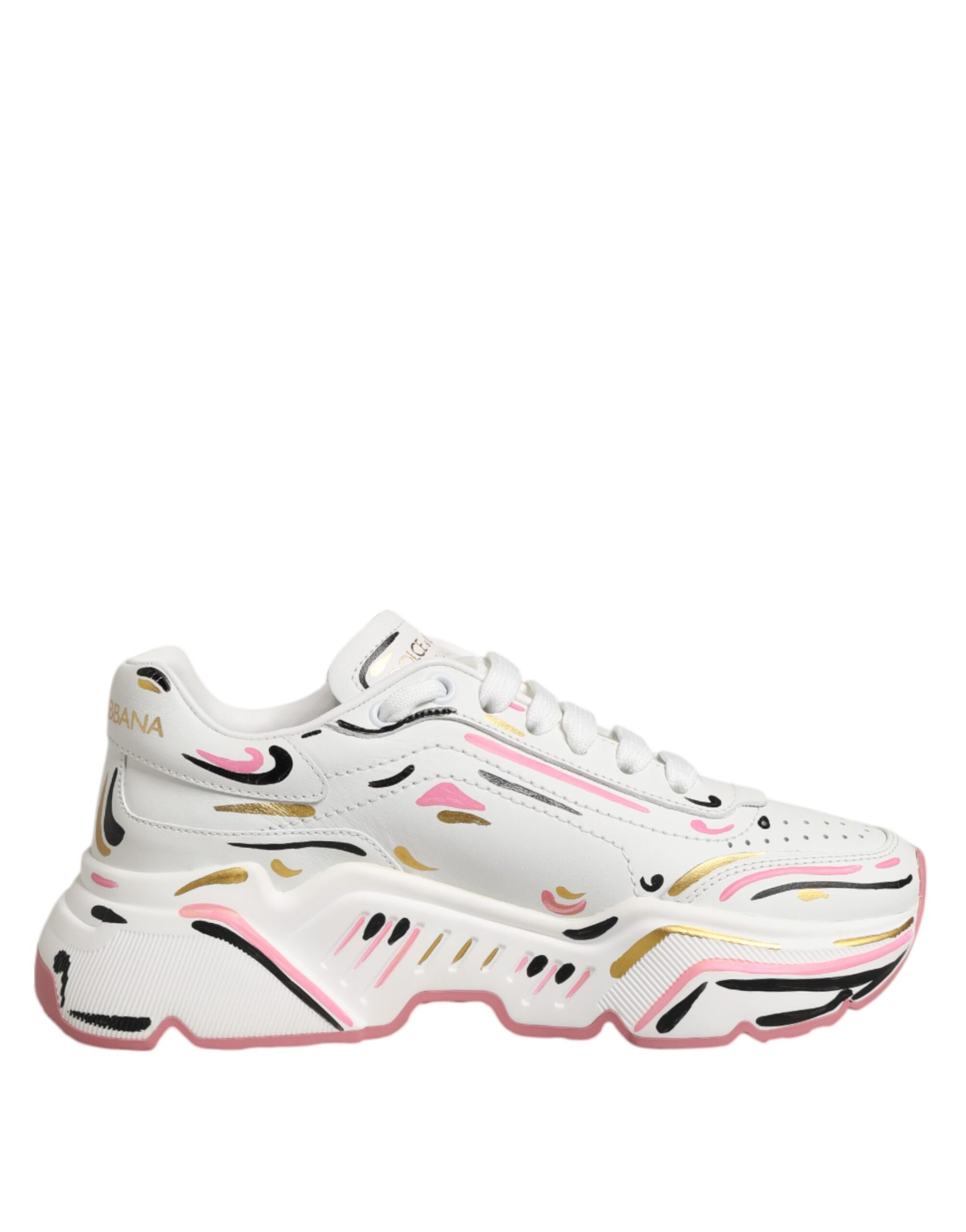 Dolce & Gabbana Multicolor Hand Painted DAYMASTER Sneaker Shoes - ACCEXO