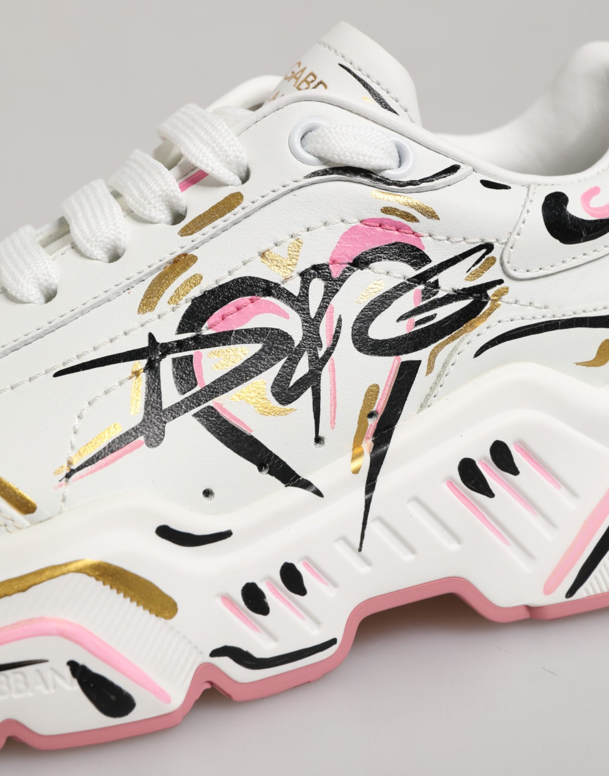 Dolce & Gabbana Multicolor Hand Painted DAYMASTER Sneaker Shoes - ACCEXO