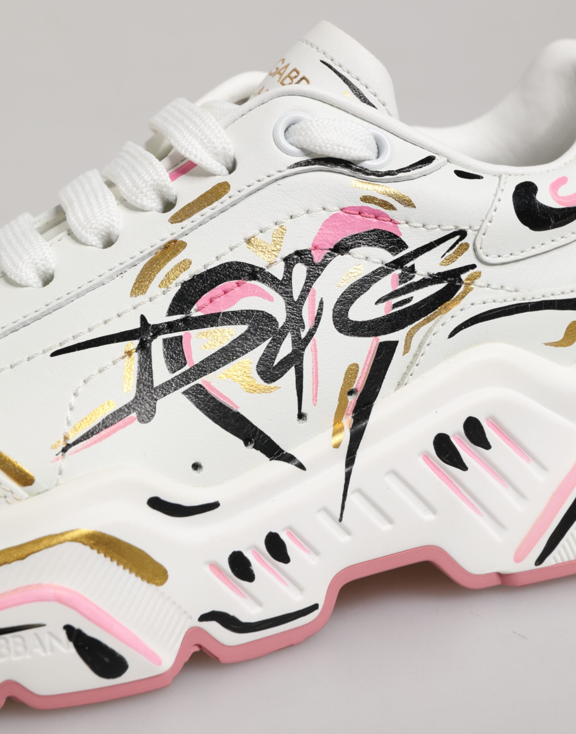 Dolce & Gabbana Multicolor Hand Painted DAYMASTER Sneaker Shoes - ACCEXO