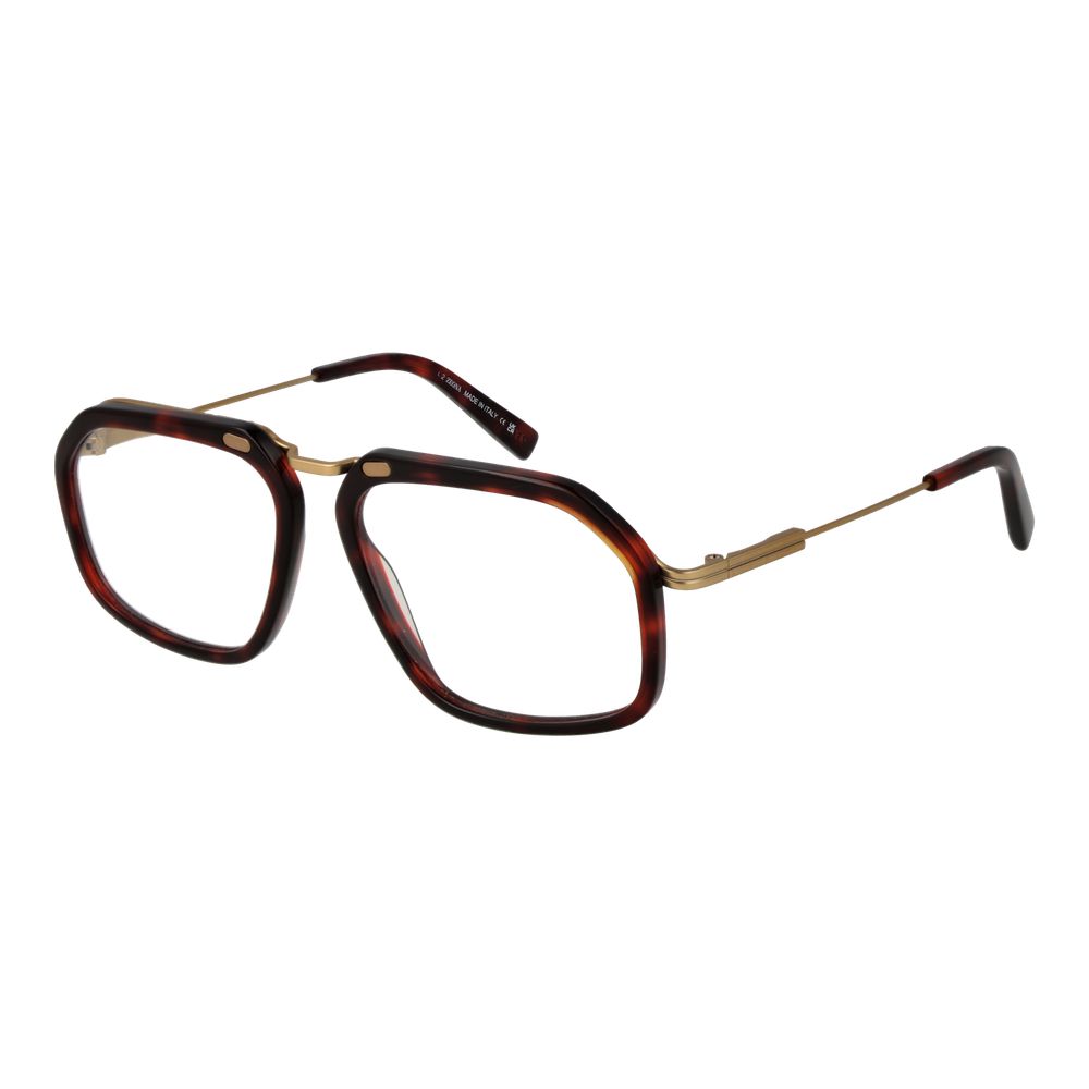 Ermenegildo Zegna Burgundy Men Optical Frames - ACCEXO