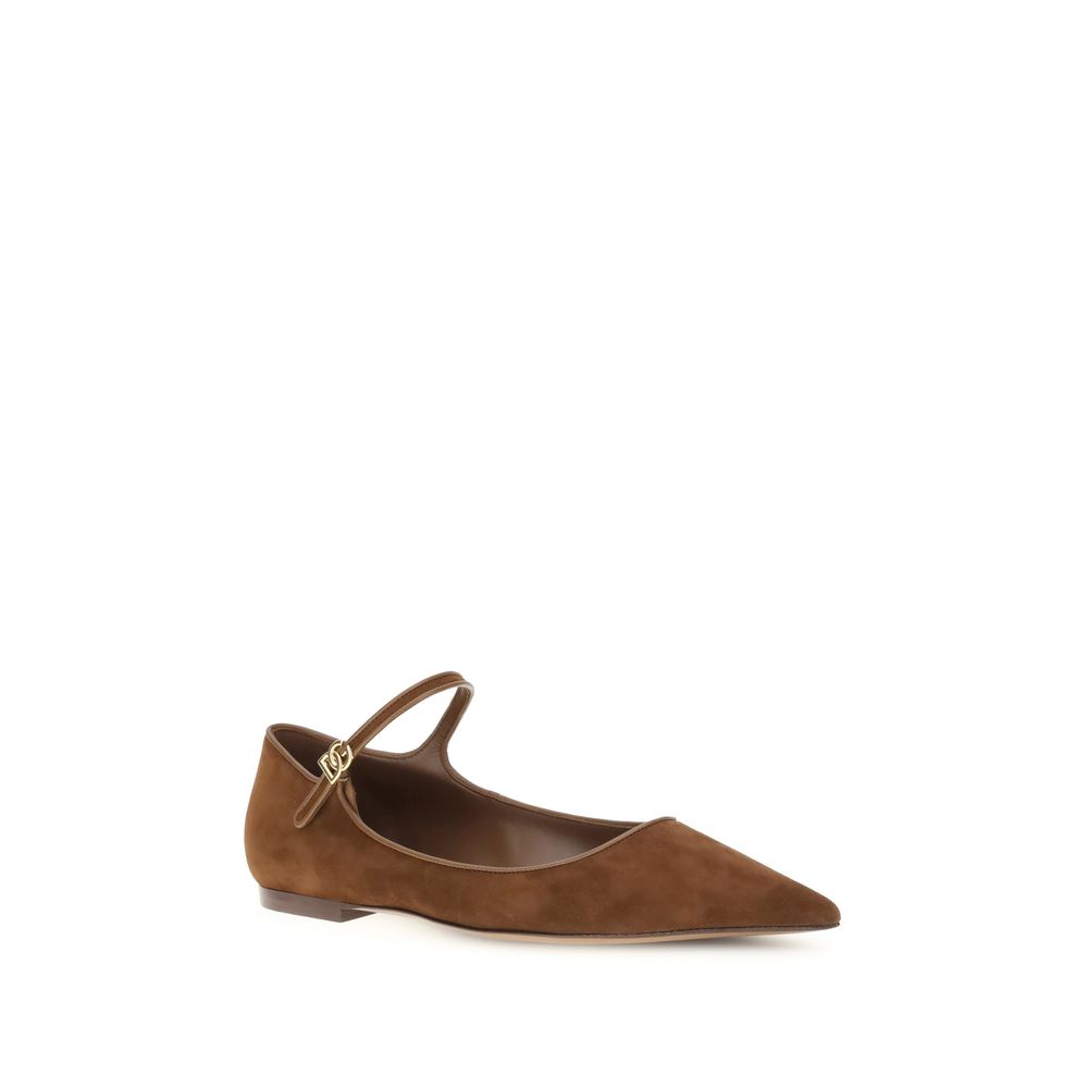 Dolce & Gabbana Suede and nappa leather Ballerinas - ACCEXO