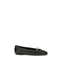 PINKO Black Calf Leather Bos Taurus Ballet Flats