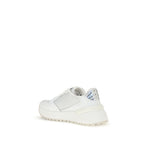 PINKO White Calf Leather Bos Taurus Chunky Sneakers