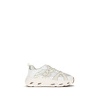PINKO White Calf Leather Bos Taurus Chunky Sneakers